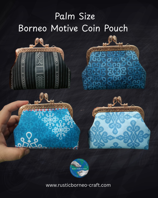 Palm Size Borneo Motive Coin Pouch by Little Craft